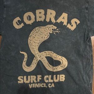 Tiny Whales Cobras Surf Club Kids Black T-Shirt 3T